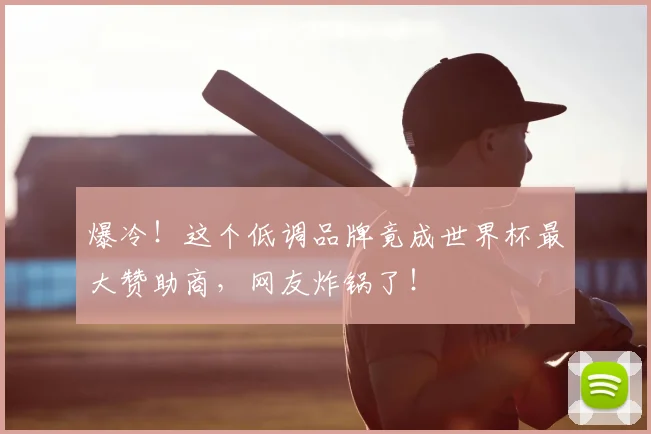 爆冷!这个低调品牌竟成世界杯最大赞助商,网友炸锅了!